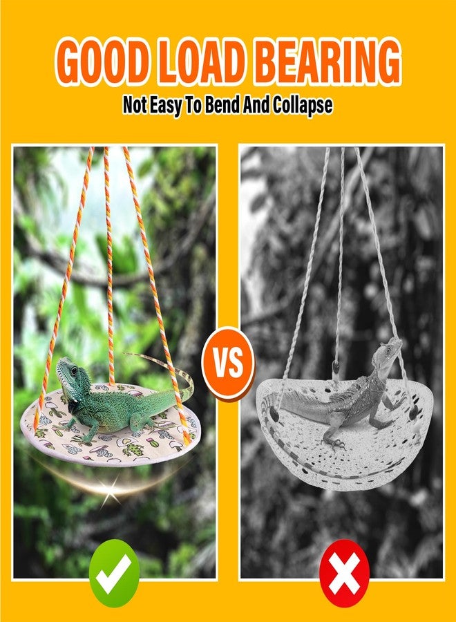 أرجوحة Swirge Lizard Swing Hammock، مقاس 15.7 × 9.8 بوصة، أرجوحة تسلق معلقة للزواحف، مناسبة للتنين الملتحي، والسحلية، والوزغة، والثعبان (نبات الصبار الأخضر) - Image 4